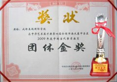 我校榮獲2009年度中國當(dāng)代素質(zhì)教育團(tuán)體金獎(jiǎng)